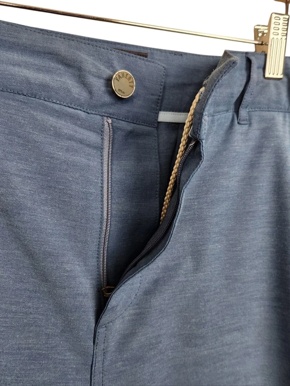 Faherty All Day Shorts Blue Midnight Golf MSC0013 Quick Drying Mens Size 35